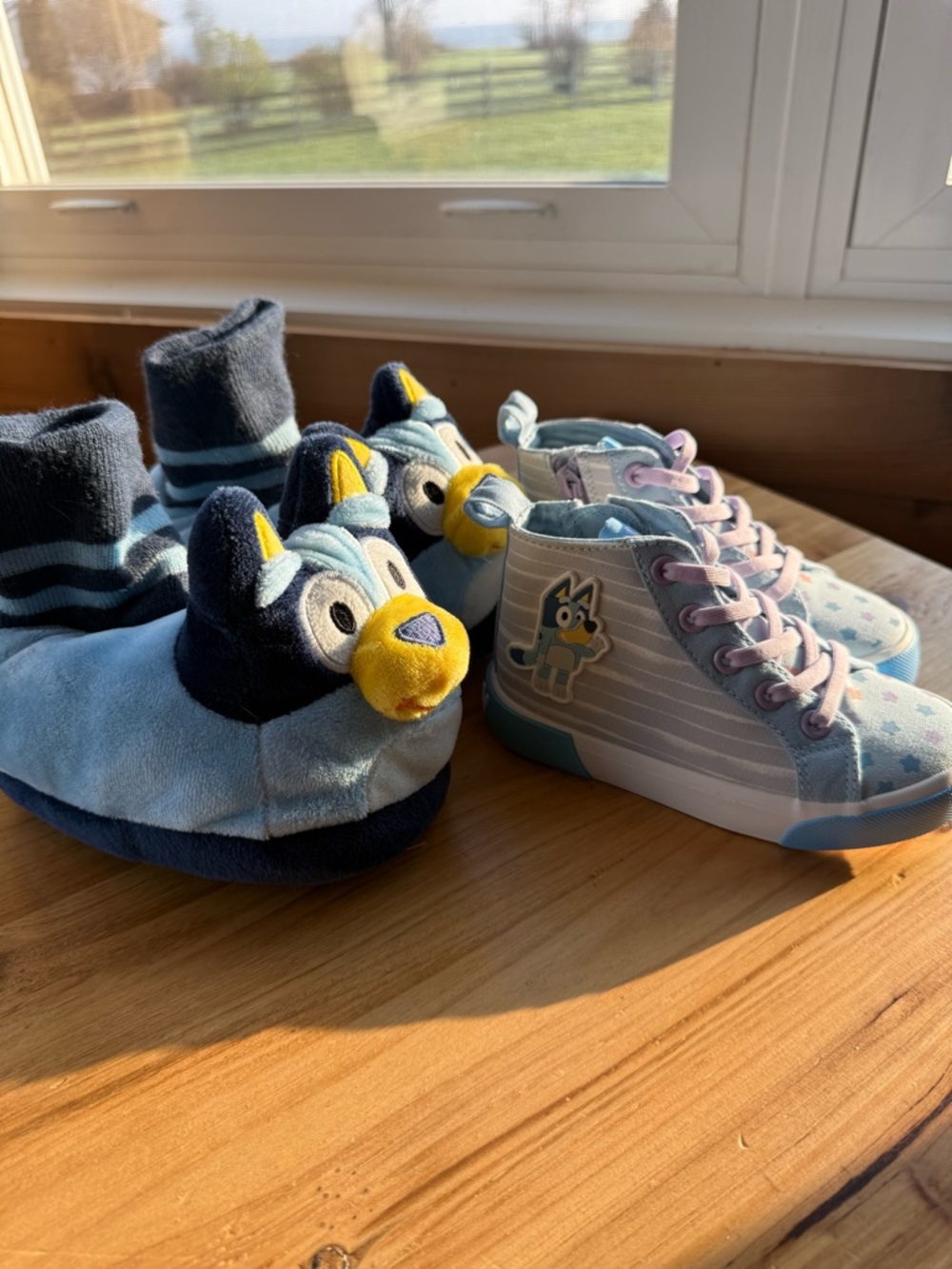 Bluey 2 Pair Character Slipper and High Top Sneaker Bundle 10